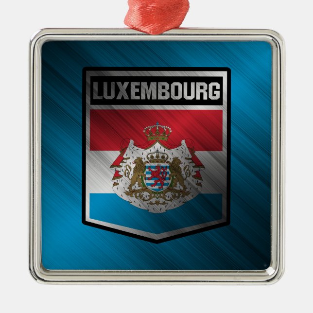 Luxembourg Metal Ornament (Front)
