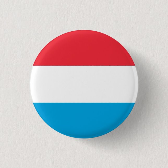 Luxembourg National Flag 1 Inch Round Button (Front)