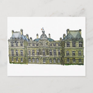 Luxembourg Palace Drawing Postcard