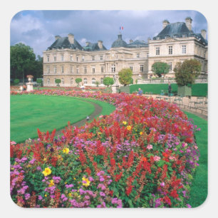 Luxembourg Palace in Paris, France. Square Sticker