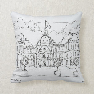 Luxembourg Palace   rue de Vaugirard, Paris Throw Pillow