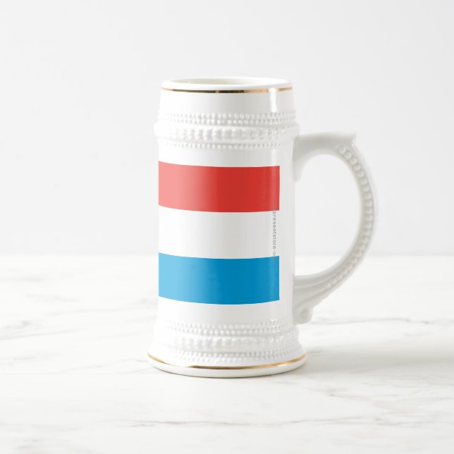 Luxembourg Plain Flag Beer Stein (Right)