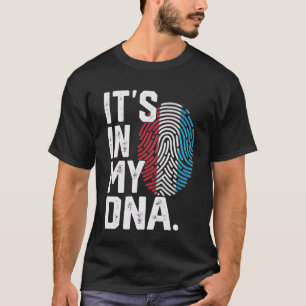 Luxembourg Roots Flag Fingerprint Graphic Patrioti T-Shirt