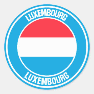 Luxembourg Round Emblem Classic Round Sticker