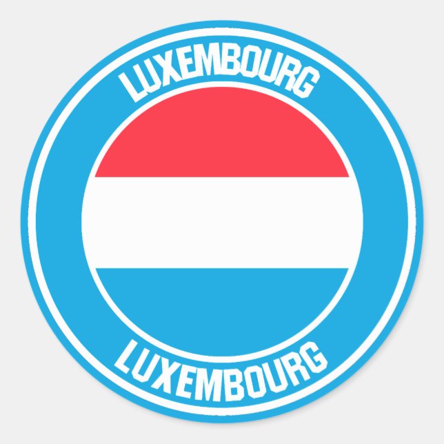 Luxembourg Round Emblem Classic Round Sticker (Front)