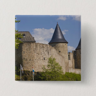 Luxembourg, Sure River Valley. Bourscheid, 2 Inch Square Button