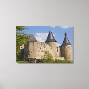 Luxembourg, Sure River Valley. Bourscheid, Canvas Print