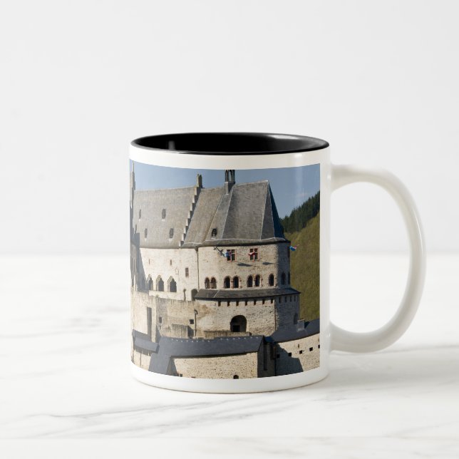 Luxembourg, Vianden. Vianden Chateau (b. 15th Two-Tone Coffee Mug (Right)