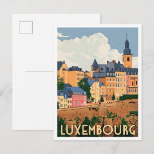 Luxembourg Vintage Travel Postcard