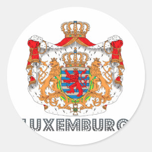 Luxembourger Emblem Classic Round Sticker