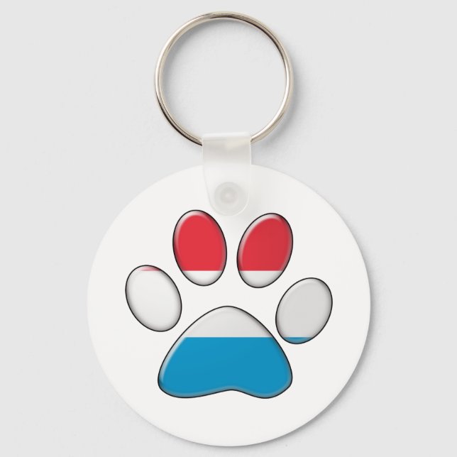 Luxembourger patriotic cat keychain (Front)
