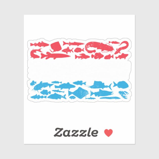 Luxembourgian Flag Made of Fish – Fishing Design (Sheet)