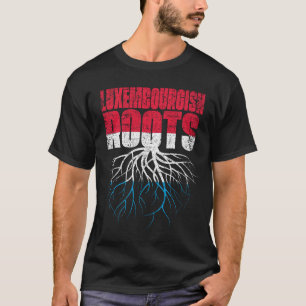 Luxembourgish Roots Luxembourg Heritage Flag T-Shirt