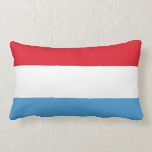 Luxemburg Flag Lumbar Pillow