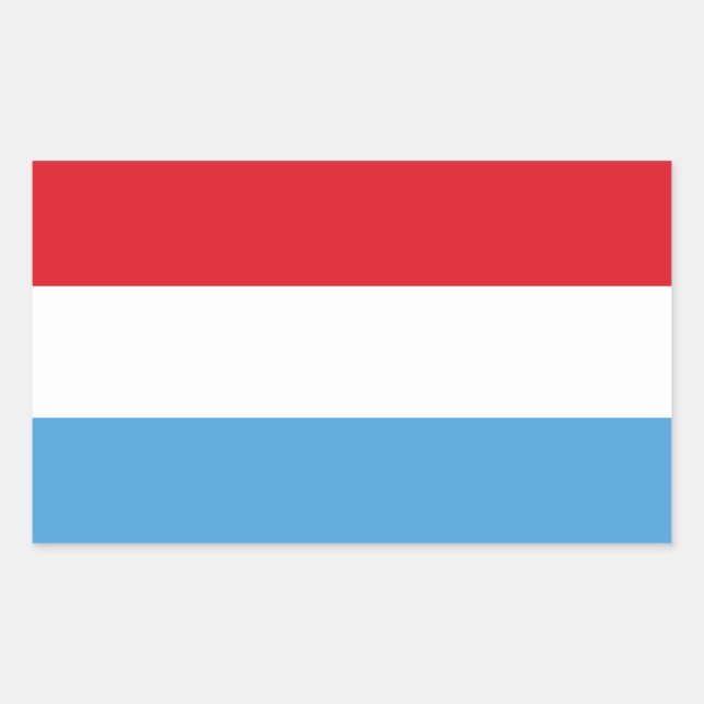 Luxemburg Flag Sticker (Front)
