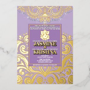 LuxGlitter Lavender Gold Ganesha Hindu Wedding