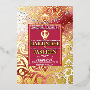 LuxGlitter Pink & Gold Sikh Anand Karaj Wedding