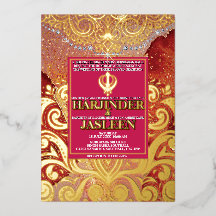 LuxGlitter Red Sikh Anand Karaj Indian Wedding 