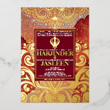 LuxGlitter Red Sikh Anand Karaj Indian Wedding 