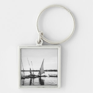 Luxor Egypt, Feluccas on the Nile 2 Keychain
