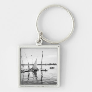 Luxor Egypt, Feluccas on the Nile Keychain