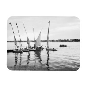 Luxor Egypt, Feluccas on the Nile Magnet