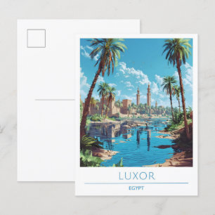 Luxor Egypt Vintage Travel  Postcard
