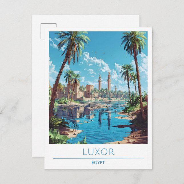 Luxor Egypt Vintage Travel  Postcard (Front/Back)