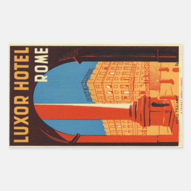 Luxor Hotel Rome Italy Sticker (Front)