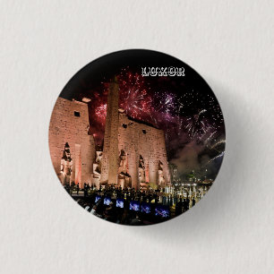 Luxor karnak Temples Travel Ancient Egypt History  1 Inch Round Button