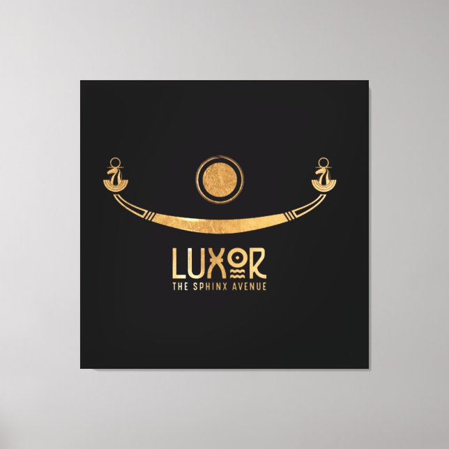 Luxor the Sphinx Avenue Khufus ship Karnak Egypt  Canvas Print (Front)