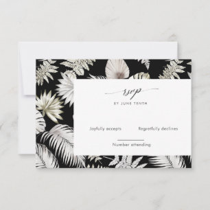 luxueuse carte RSVP moderne tropicale