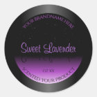 Luxueux Black Purple Étiquettes de produits Partie