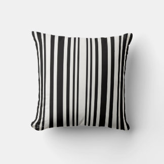 Luxueux coussin d'oreiller noir en blanc
