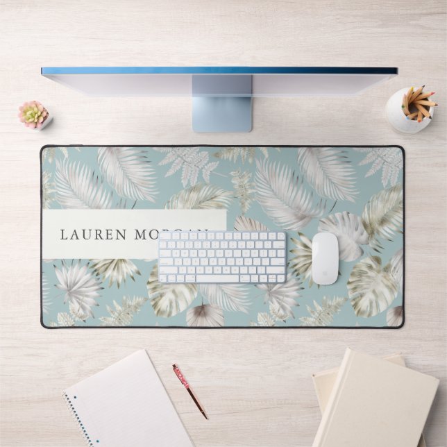 Luxueux Golden Tropic Green Monogramme (Bureau 1)