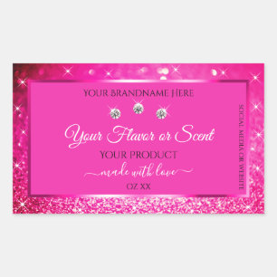 Luxueux Parties scintillant rose Étiquettes d'emba