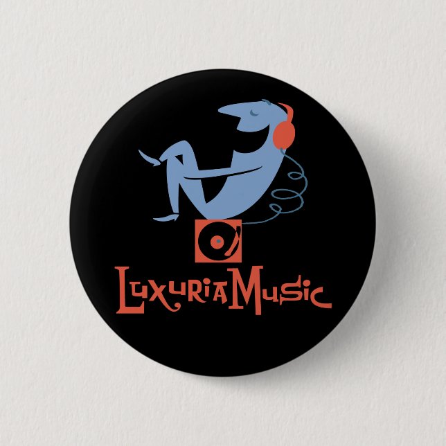 LuxuriaMusic Button - Black (Front)