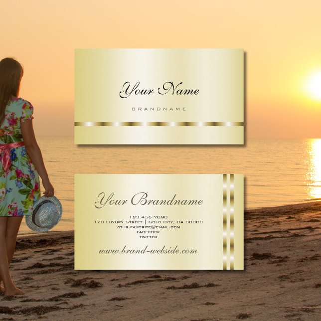 Luxurious and Luminous Gold Effect Professional Business Card (Creator Uploaded)