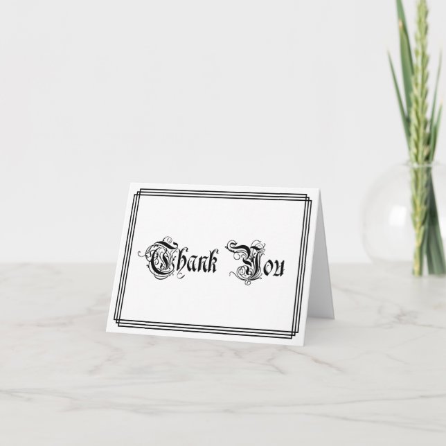 Luxurious and Opulent "Thank You" Greeting Card (Front)