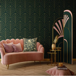 Luxurious Art Nouveau Peacock Design Throw Pillow