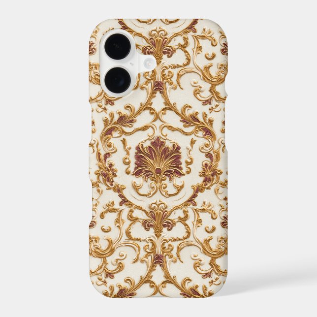 Luxurious Baroque Gold Ornament on Ivory (Verso)
