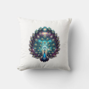 Luxurious Celestial Peacock Pillow Cover