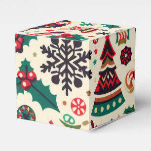 Luxurious Christmas Season Pattern Favor Box