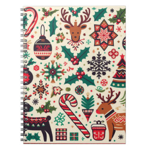 Luxurious Christmas Season Pattern  Notebook