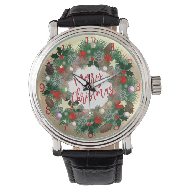Luxurious Christmas wreath  Watch (Front)