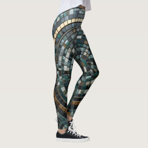 Luxurious Circular Mosaic Wall Macro Leggings