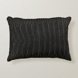 Luxurious crocodile leather: textile texture. accent pillow