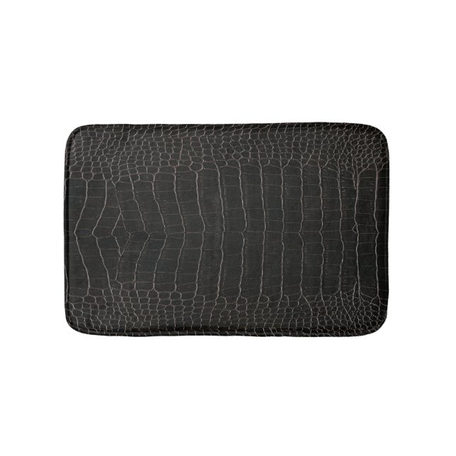Luxurious crocodile leather: textile texture. bath mat (Front)