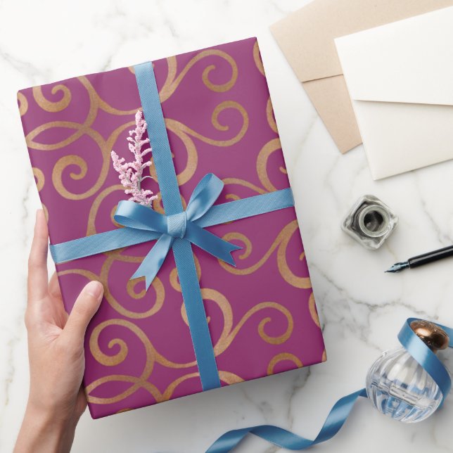 Luxurious Damask Pattern Wrapping Paper (Gifting)