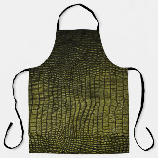 Luxurious dark crocodile skin texture. apron